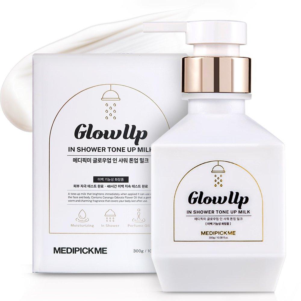 MEDIPICK ME Отбеливающий тональный крем для загара Glow Up Молочко для тона кожи в душе Пигментация подмышек и локтей 300 г