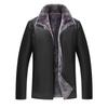 Autumn New Fur Integrated Retro Men'S Leather Jacket Leather Jacket Casual Fleece Thickened Coat Men