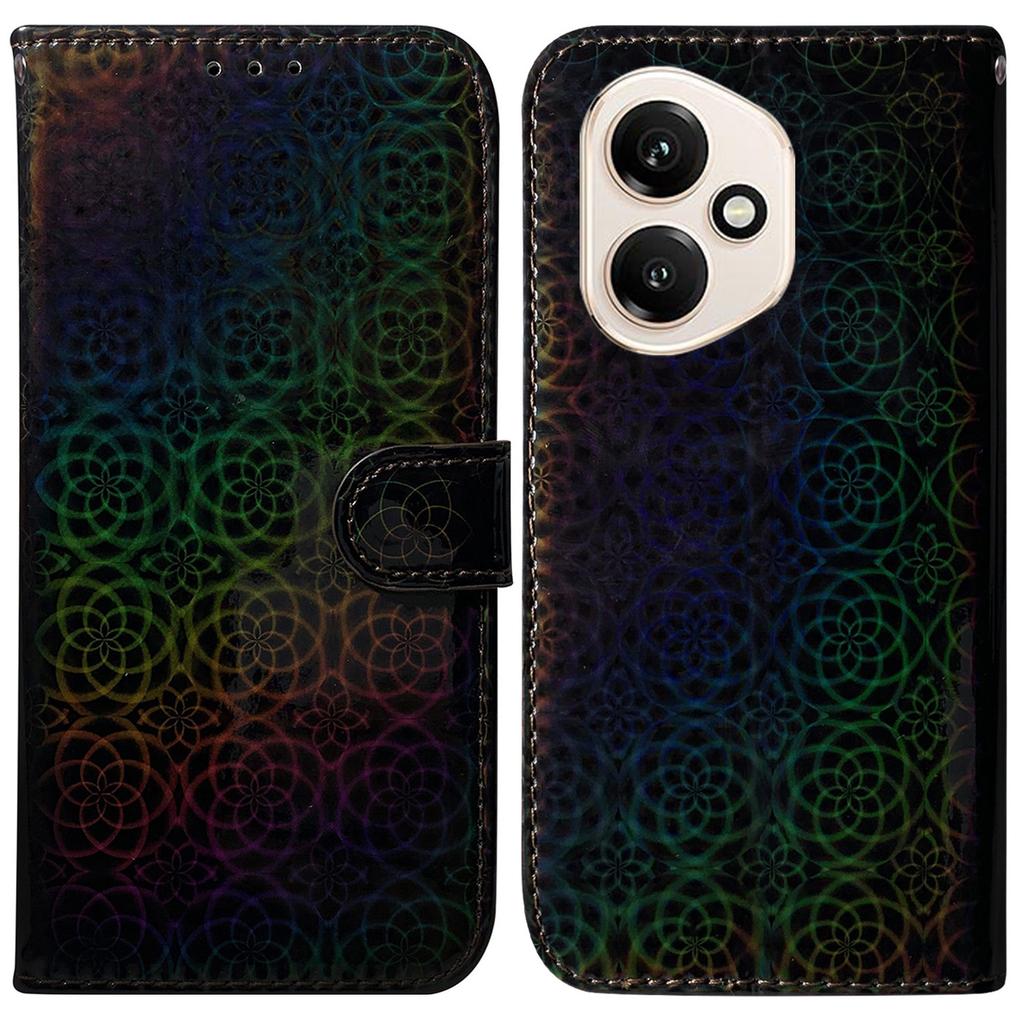 Для Honor 400 5G (Глобальный) Чехол-подставка Dazzling Flower Кожаный чехол для телефона с ремешком на запястье