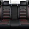 Кожаные чехлы на сиденья, водонепроницаемые чехлы для автомобильных сидений, полный комплект чехлов для сидений, защитные чехлы для автомобильных сидений на 5 сидений, автомобильные чехлы, подходящие для большинства автомобилей, черные