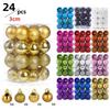 Набор из 24 шт. 3 см рождественских шаров Рождественская елка подвесной кулон Рождественское украшение Домашняя вечеринка подвесное украшение Новогоднее украшение