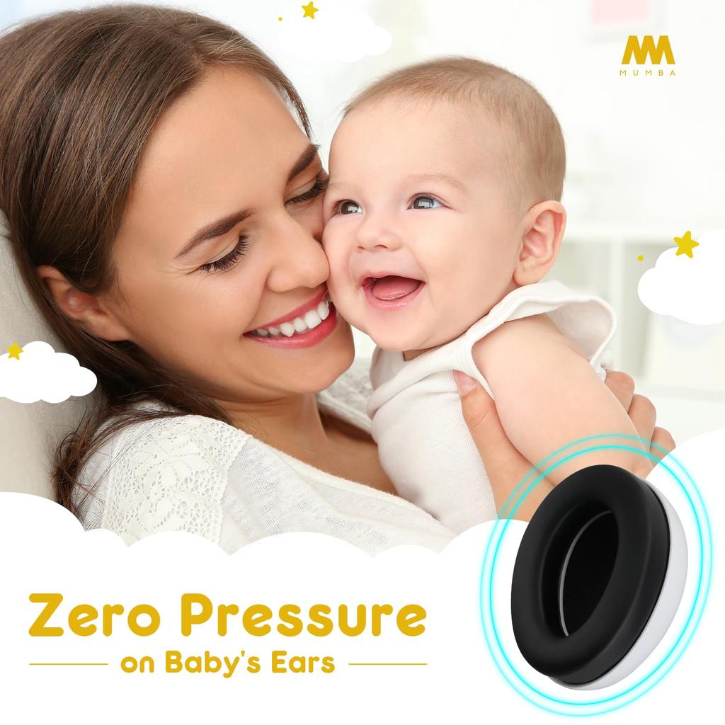 MUMBA Noise Reduction Earmuffs for Noise Sound Hearing Safety Earmuffs with Adjustable Soft Headphones for Children Months and Noise NRR 26dB Babies,