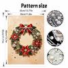Christmas Pearl Painting Kit Handmade DIY Christmas Wreath Poinsettia Home Decoration Painting