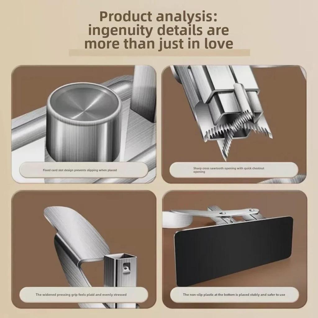 Зажим для открывания каштанов из нержавеющей стали нажимного типа