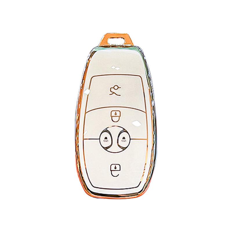 BAIC EX3 Electric Vehicle Key Fob Protective Case with Buckle Bag - Full Coverage for R600 Model