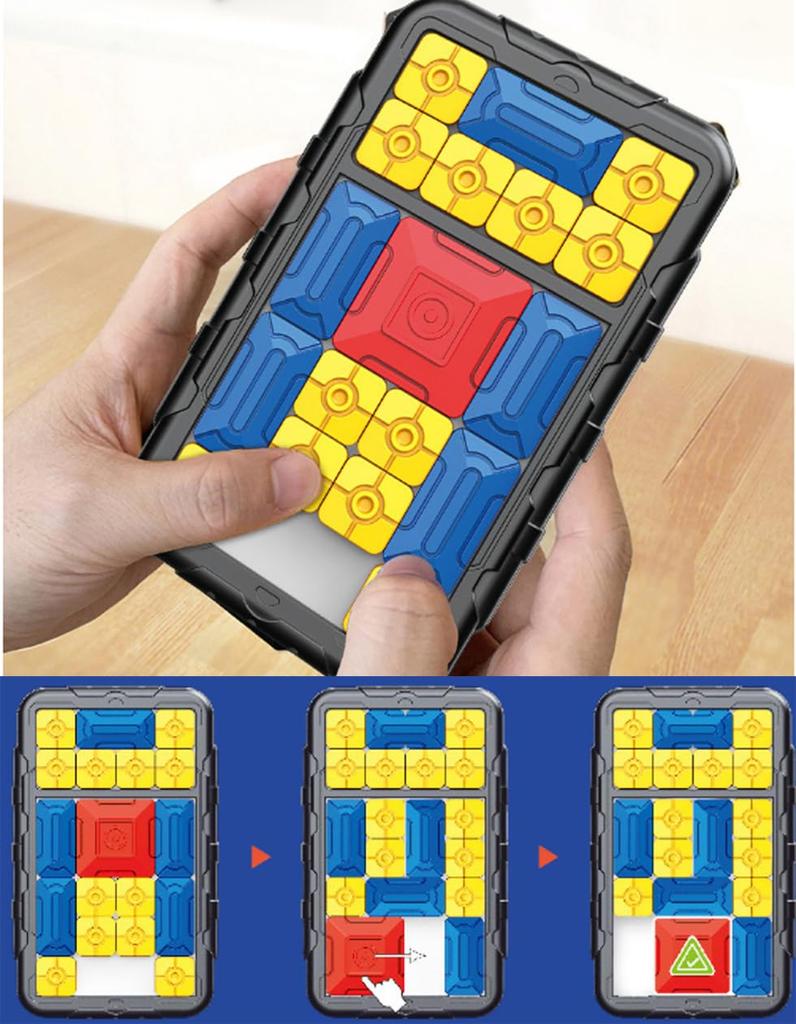 Little Swallow Compact Portable Slide Puzzle Game, Handheld, Brain Training, Anti-Dementia, Competitive Game (BlackWhite)