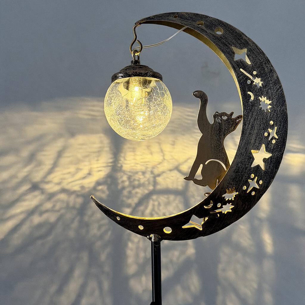 Solar Powered Garden Stake Lights Outdoor Decorative Iron Art Landscape Lamps for Patio Yard Pathway Ambient Lighting