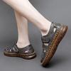 Fashion Men Cowhide Beach Sandals Hand Sewn Men Sandals Summer Leather Shoes for Beach Outdoor Fashion Walking Shoes Male Sandalias