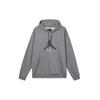 Fleece-Lined Hoodie With Drawstring Knit Long Sleeve Sweatshirt Men Tops Carbon-Grey FD7546-091
