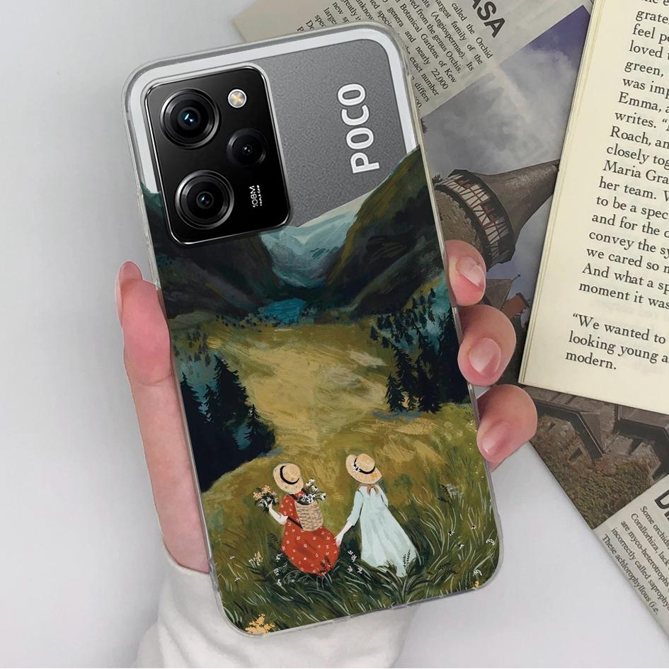 Чехол для Xiaomi Poco M4 X5 Pro 5S 6S Plus 11T Pro 5X 6X, модный прозрачный чехол для телефона для мальчиков и девочек, матовый мягкий силиконовый противоударный бампер для Xiaomi
