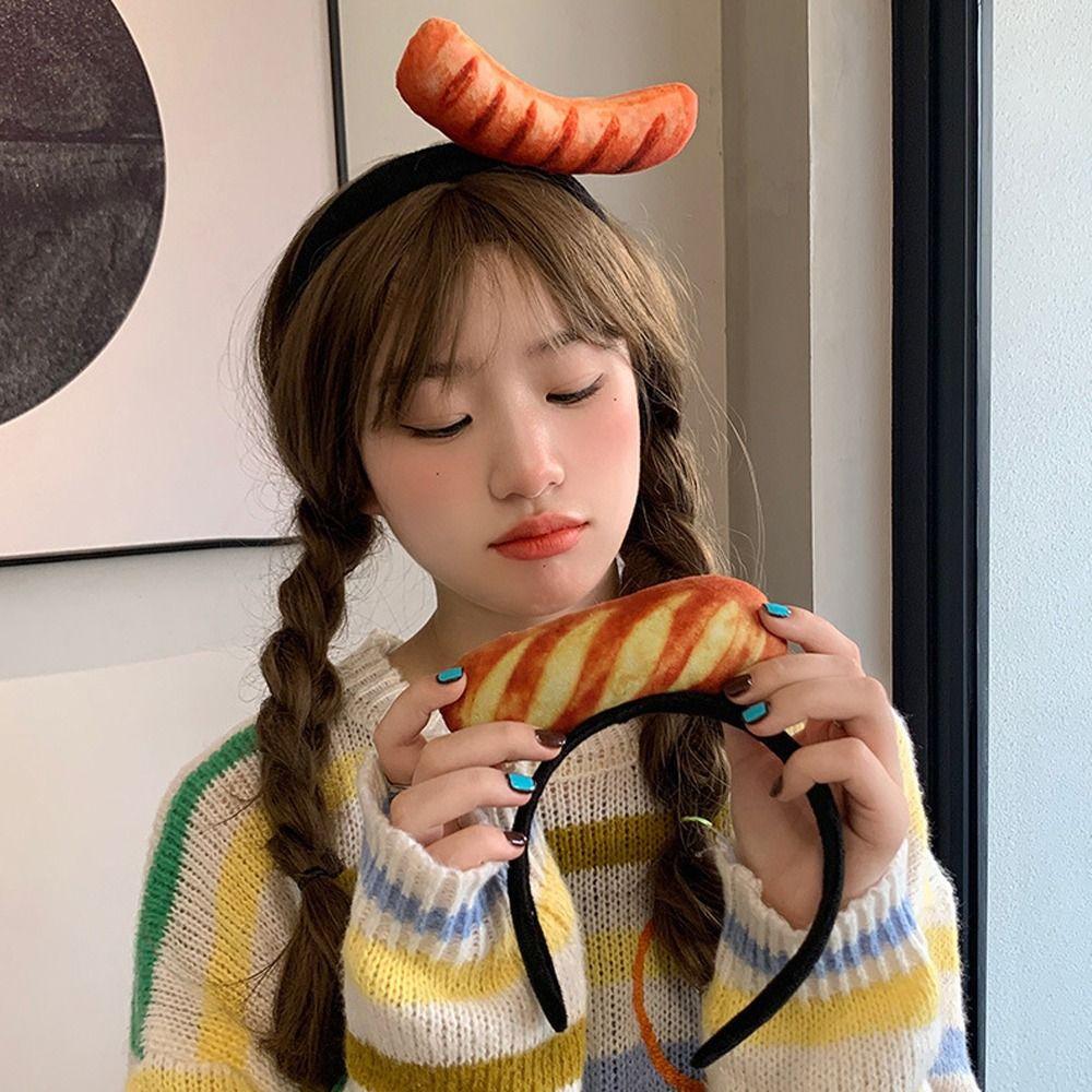 Vegetable Hotdog Headband Strawberry Simulated Food Hair Hoop Cute   Party