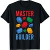 Bricks Master Builder Shirts, Men Women Kids Building Blocks T-Shirt