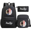 Wednesday Inspired Teen School Backpack Set 3pcs Oxford Fabric Dual Shoulder Bag Boys Girls Street Style