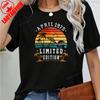 Vintage 1975 Funny 50Th Birthday Gifts 50 Years Old Retro Print TShirt Short Sleeve Crew Neck Casual Top for Summer  Spring