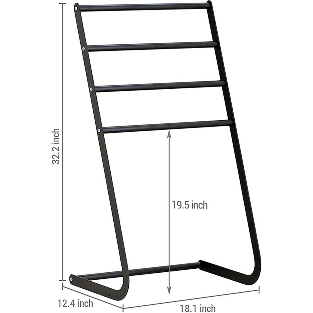 Floor Standing Towel Rack 4 Tier for Blanket Next to Tub or Shower Towel Bar Stand Pool Towel Racks Outdoor