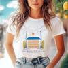 Женская футболка с коротким рукавом Модный топ с пляжным принтом Повседневный уличный топ для путешествий Женский топ Веселая базовая эстетичная одежда Футболка