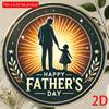 2d Flat 20*20cm, Father'S Day Retro Style Circular Wooden Sign, Perfect for Bedroom And Living Room Decoration, Ideal Gift for Friends And Family.