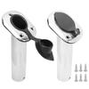 2pcs Boat Fishing Rod Holder 9in Flush Mount 316 Stainless Steel UV PCV Liner with Cap 30 Degrees  for Yacht