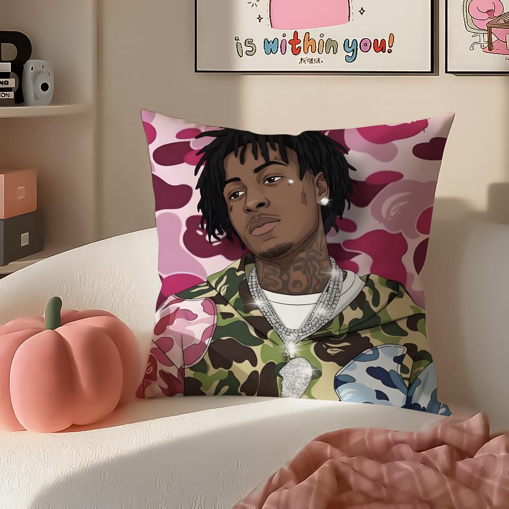 Toppg HipHop Rapper YYoungBoy Cushion Cover Pillowcase Short Plush Invisible zipper Room Sofa Cushion Cover