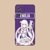 ReZero Emilia Waifu Matte TPU Mobile Phone Case for Samsung Galaxy M55 54 42 35 34 33 32 23 22 15 14 13 12 F55 5G Colorful Cover