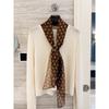 NINA SOLOR Polka Dot Mulberry Silk Scarf