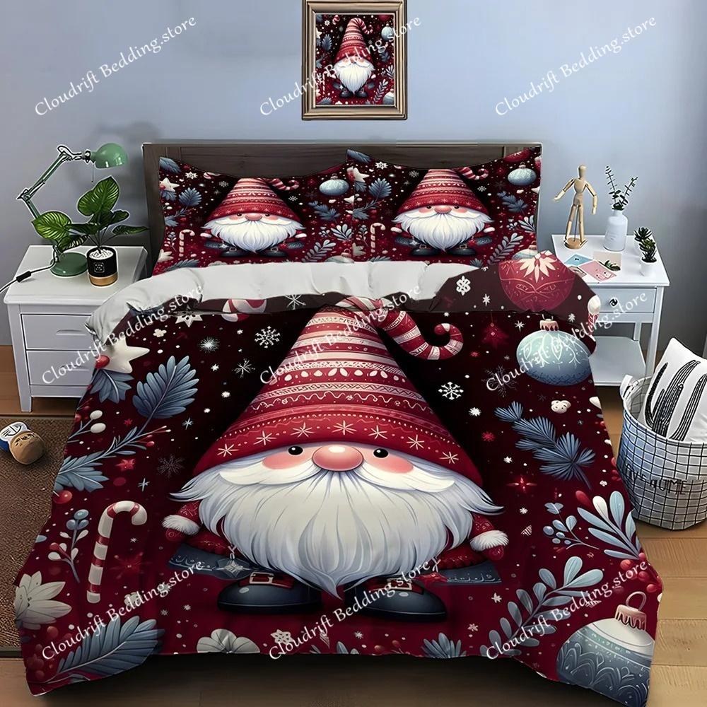 Рождественский комплект пододеяльников King Queen Full Twin Size для детей подростков взрослых комплект постельного белья из полиэстера с наволочкой