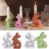 Candle Holder Silicone Mold Heart Candlestick Mould Aromatherapy Gypsum Decoration Mold Wedding