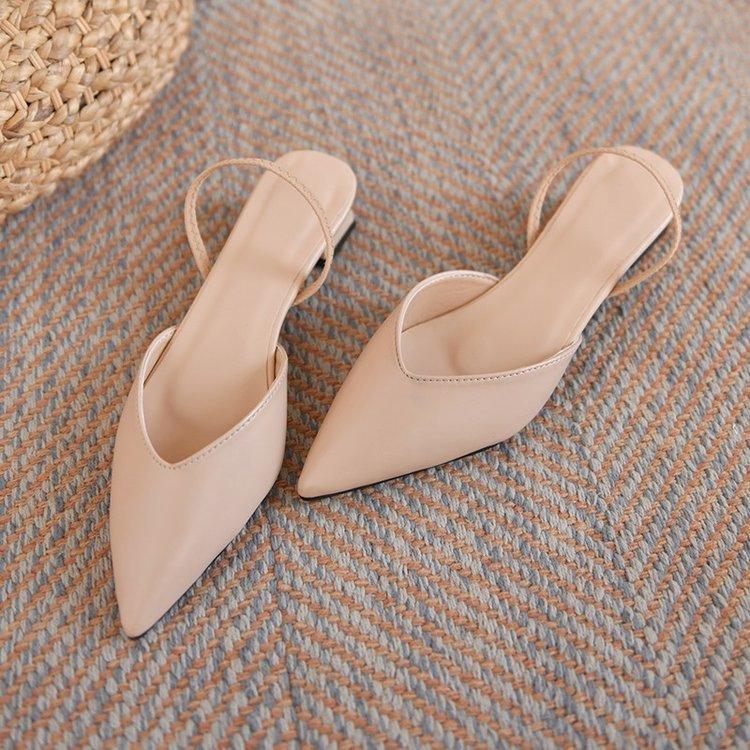 Fashion 2024 Summer Fashion New Women's Fashion Sandals Baotou Simple Medium Thick Heels Single Shoes slippers sandal women shoes