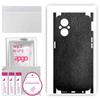 apgo Protective Skin Sticker for the Back+sides Compatible with Oppo F21 Pro 5G, Full Wrap Film, Foil, Vinyl - Pattern Black Leather