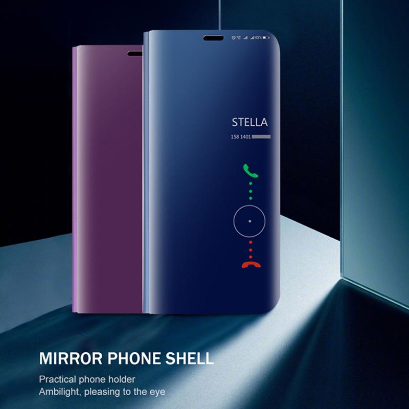 Роскошный умный зеркальный флип-чехол для Xiaomi Redmi Note 11, 10, 9, 9S, 8, 8T, 10S, 11T Pro Max Plus 9A, 9C Mi 9T Lite Poco X3, 5G, чехол