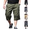 Men's Summer Thin Cropped Pants Men's Beach Pants Shorts Loose Medium Pants Overalls Outdoor