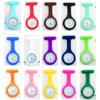 Unisex Multi Colors Silicone Lapel Watches with Second Hand Nursing Nurse Watch Clip On Fob
