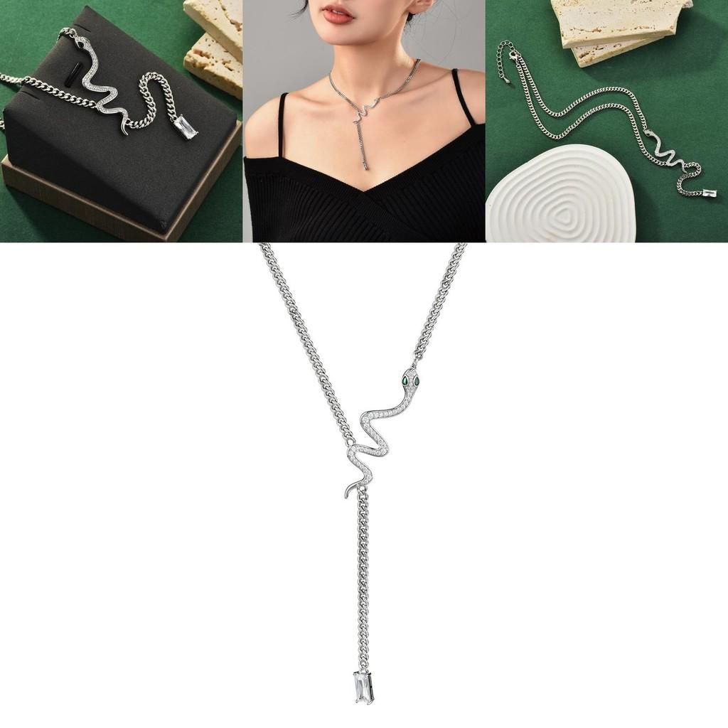 Unique Snake Bone Necklace For Women Bohemian Style With Mixed Material Charm