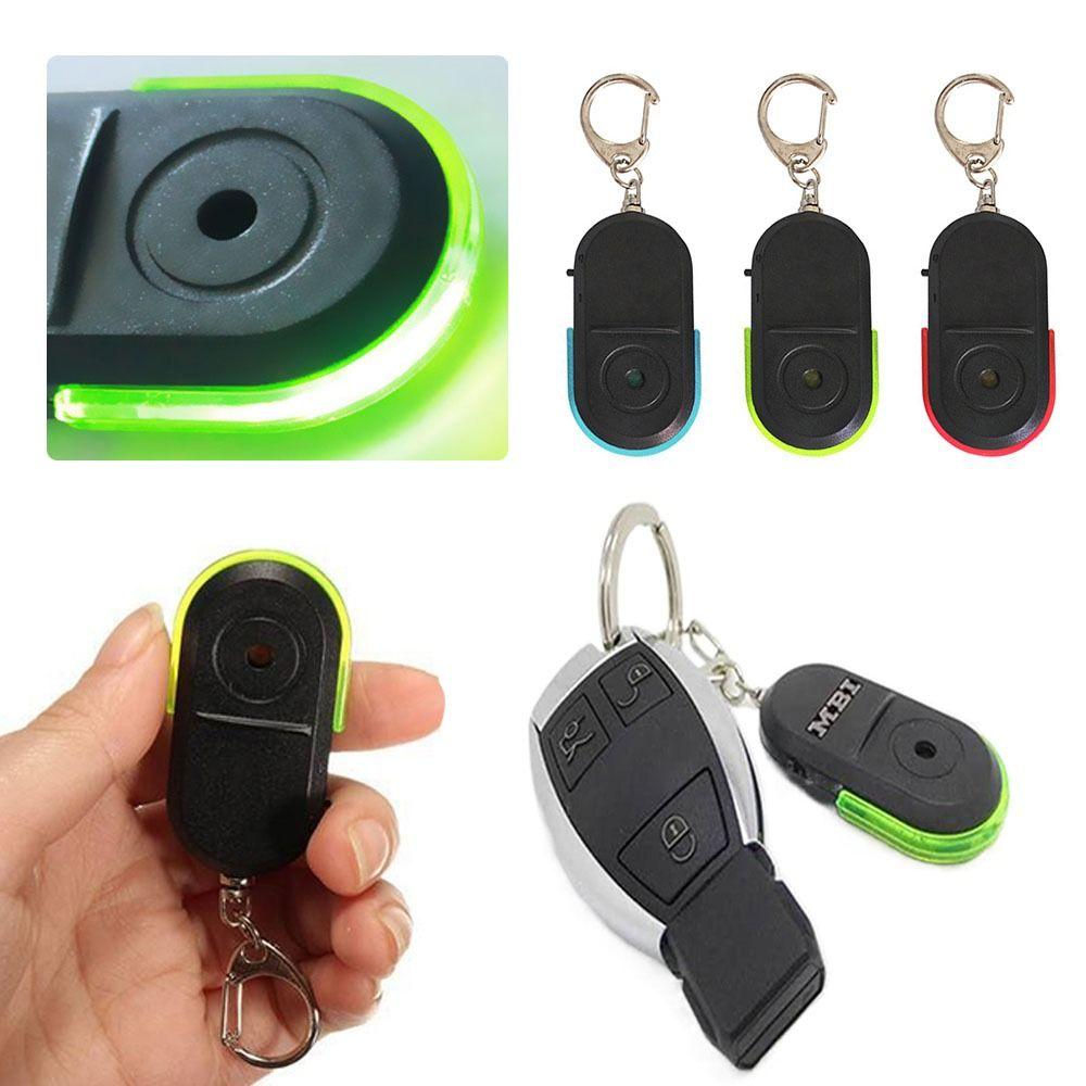 Mini With LED Light Whistle Sound Locator Keychain Key Finder Sensor Anti-Lost Alarm Key Finder