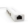 Сетевой адаптер USB LAN + Хаб: Расширение 2-в-1 с 3 портами USB, USB на RJ45