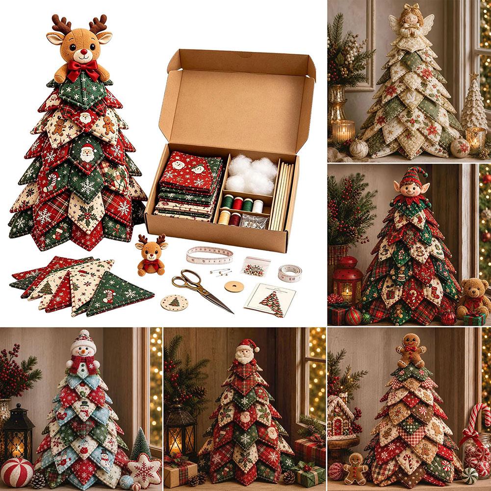 DIY Quilted Christmas Tree Kit Complete Kit With All Essential Materials Cozy Living Room Tabletop Decor Hand-Made For Friends