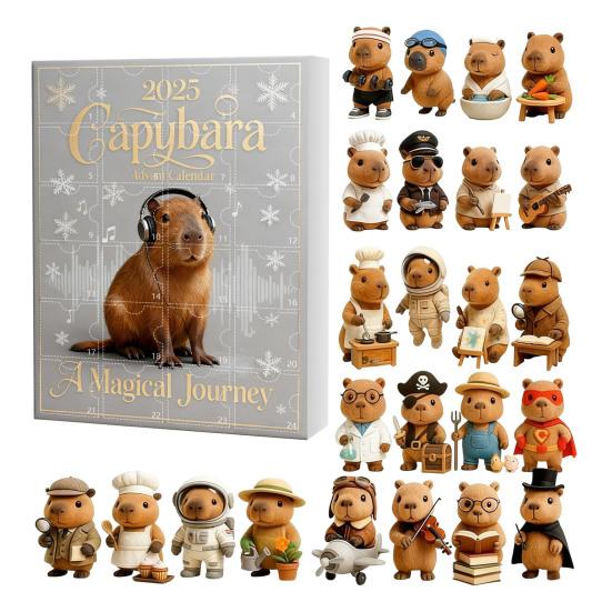 Рождественский кулон в виде мультяшной капибары, 24-дневный рождественский календарь обратного отсчета, праздничный декор