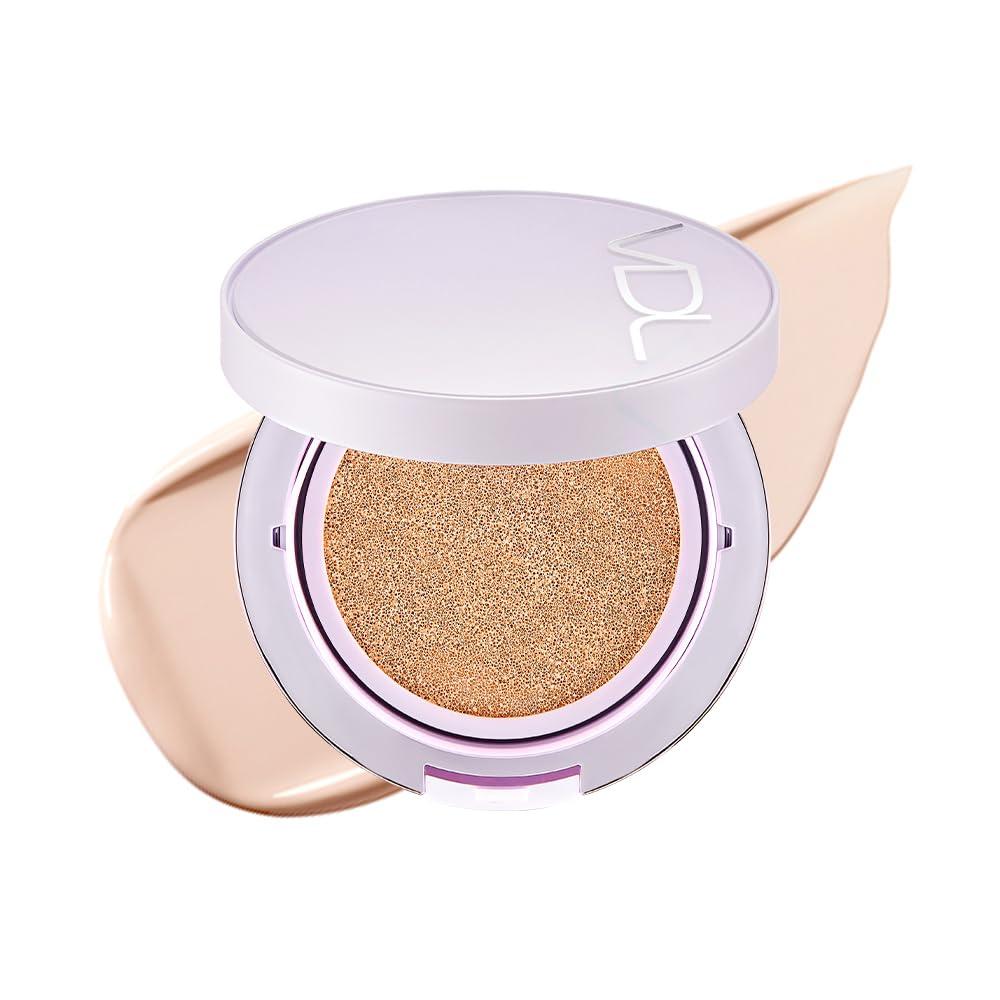 VDL Perfecting Silky Fit Cover Cushion Foundation A02 Light Cushion SPF50 (Standard Color, Ochre) Foundation, Glowing, Translucent, Long-Lasting, 12g,