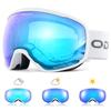 Odoland Photochromic Snow Goggles with Mirror OTG Glasses UV400 Automatic Impact Color-Changing Lenses, Anti-Fog, Compatible, Protection, Dimming,