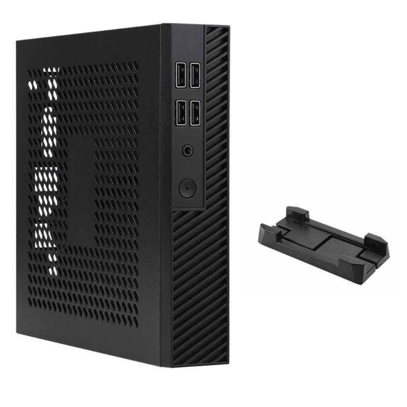 DX01 Тонкий Mini ITX Настольный Компьютерный Корпус Тонкий Половинной Высоты Компьютерный Корпус Портативный Настольный Компьютерный Кейс Шасси