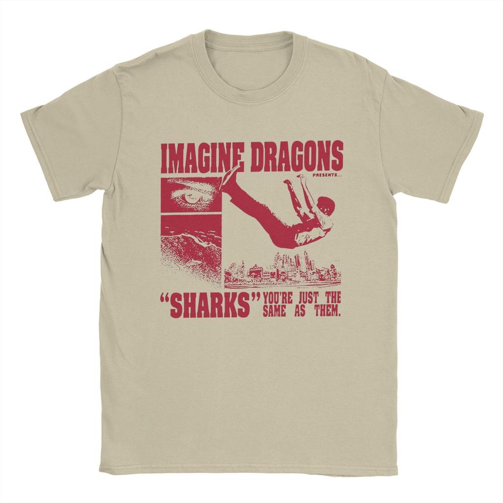 Футболки Imagine Dragons Мужские Хлопковые Повседневные Футболки с Круглым Вырезом Футболки с Коротким Рукавом Топы Оригинал