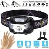 Перезаряжаемый светодиодный налобный фонарь с датчиком движения тела, фара, фонарик, водонепроницаемый фонарик на открытом воздухе, рыбалка, туризм, велоспорт, фонарик