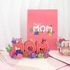 3D Pop Up Mom Love You Card Романтическая открытка с Днем матери с цветами Подарок для мамы, бабушки, жены