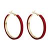 2025 Vintage Velvet Fabric Exaggerated Large Metal Hoop Earrings For Women Party Elegant Charm Autumn Winter Jewelry Accessories