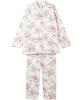 EP6019 Cotton Warm Long Long White Wing/Wacoal Women's Pajamas, 100% (Skin Side), Winter, Sleeves, Pants,