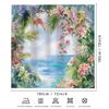 1 шт. Шторка для душа Spring Fantasy Ocean - Яркие цветы и тропические сцены, Полиэстер, Декор для ванной комнаты, Цветочная шторка для душа