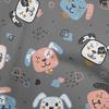 Cotton Flex Gray Fabric Kawai Craft Projects Decor Fabric Printed By The Yard 40 Inch