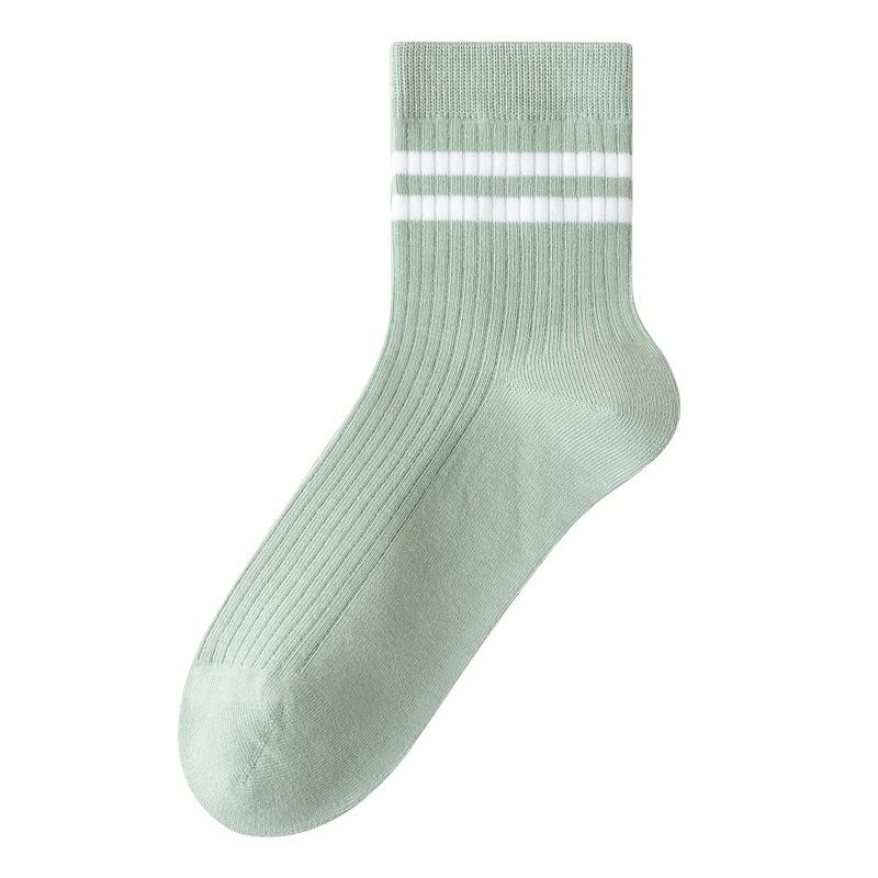 Pure Cotton Winter White Cotton Socks for Women Are Versatile and Odorless. All-cotton Mid-top Socks for Women In Autumn and Winter