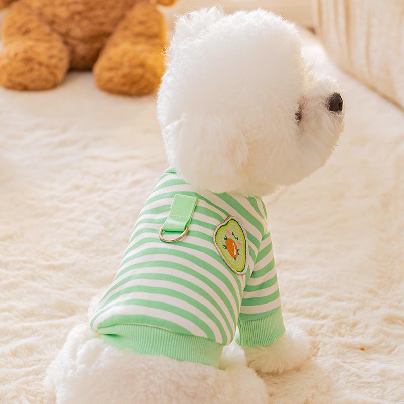 Autumn and Winter New Dog Traction Sweater Medium and Small Dog Thin Autumn Two-legged Clothing Teddy Bigbear Dog Clothing