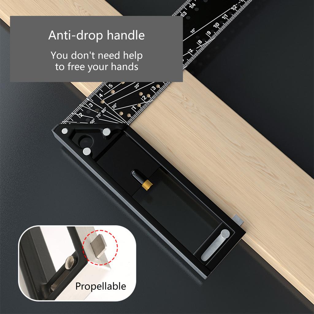 Carpenter Square Tool, Combination Square 12Inch/300mm, 15.7Inch/400mm, Angle Ruler,L Shape Square Ruler